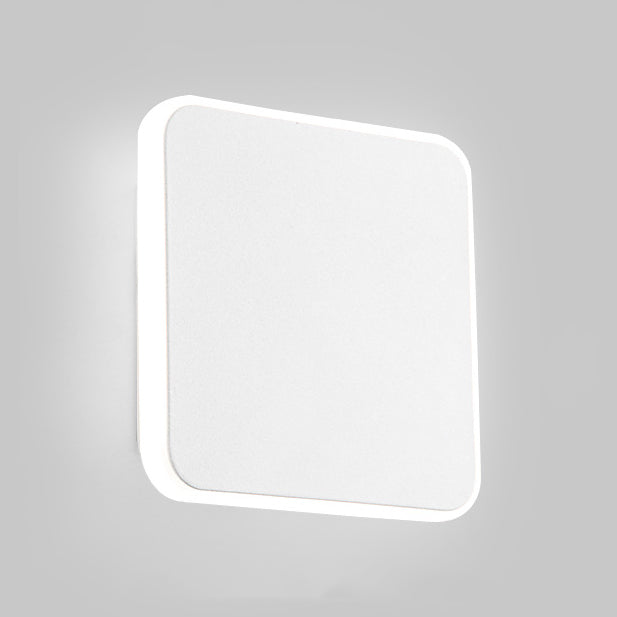 Modern Square 1-Light Study Room Wall Sconce In Black/White With Warm/White Light White /