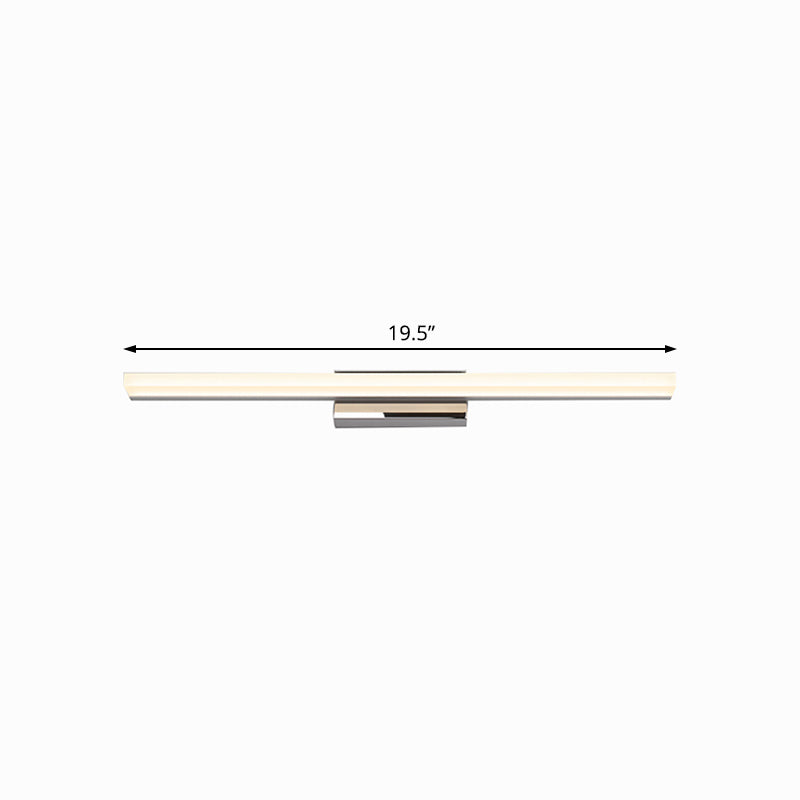 Ultra-Thin Nordic Acrylic Led Vanity Lamp - 16/20 Dia Silver Warm/White Light