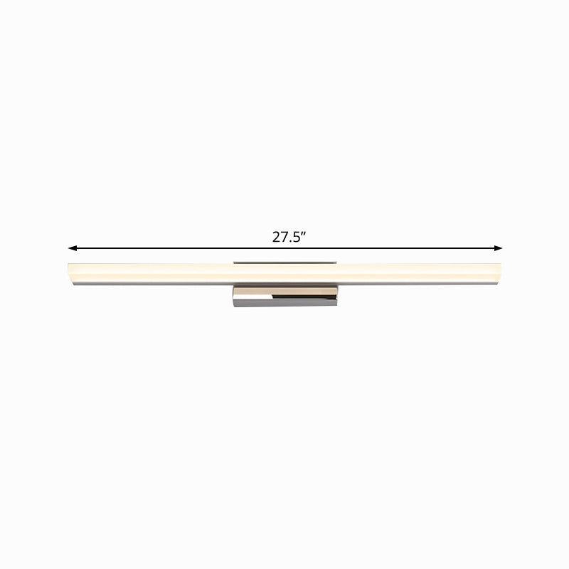 Ultra-Thin Nordic Acrylic Led Vanity Lamp - 16/20 Dia Silver Warm/White Light