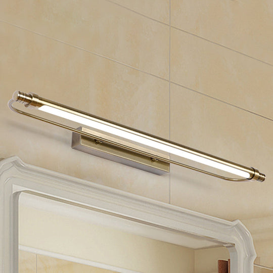 16/21 Tubed Vanity Light Fixture In Bronze With Led Metal And Acrylic Design Warm/White Lighting