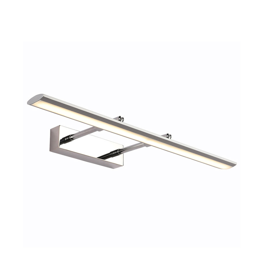 Modern Acrylic Led Vanity Lighting Fixture In Black/Chrome 15/19 Wide