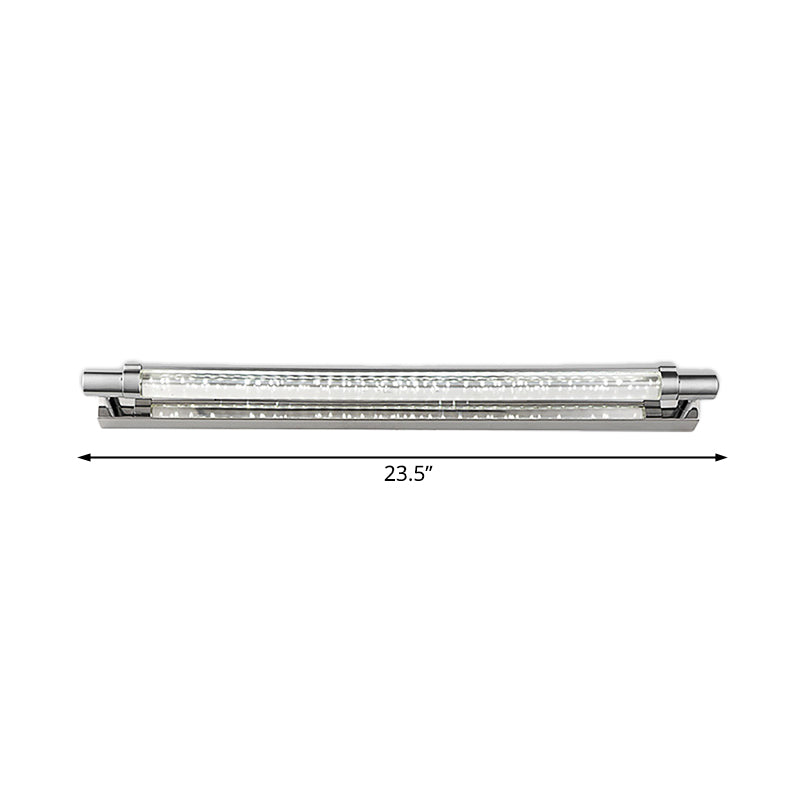 Modern Chrome Led Vanity Light With Adjustable Warm/White/Third Gear Settings For Bathroom -