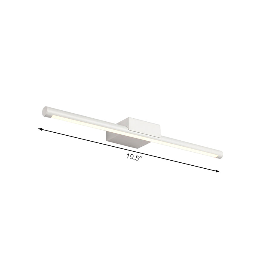 Sleek Led Vanity Lamp With White Acrylic Shade - Warm/White Light 16/19.5 Wide