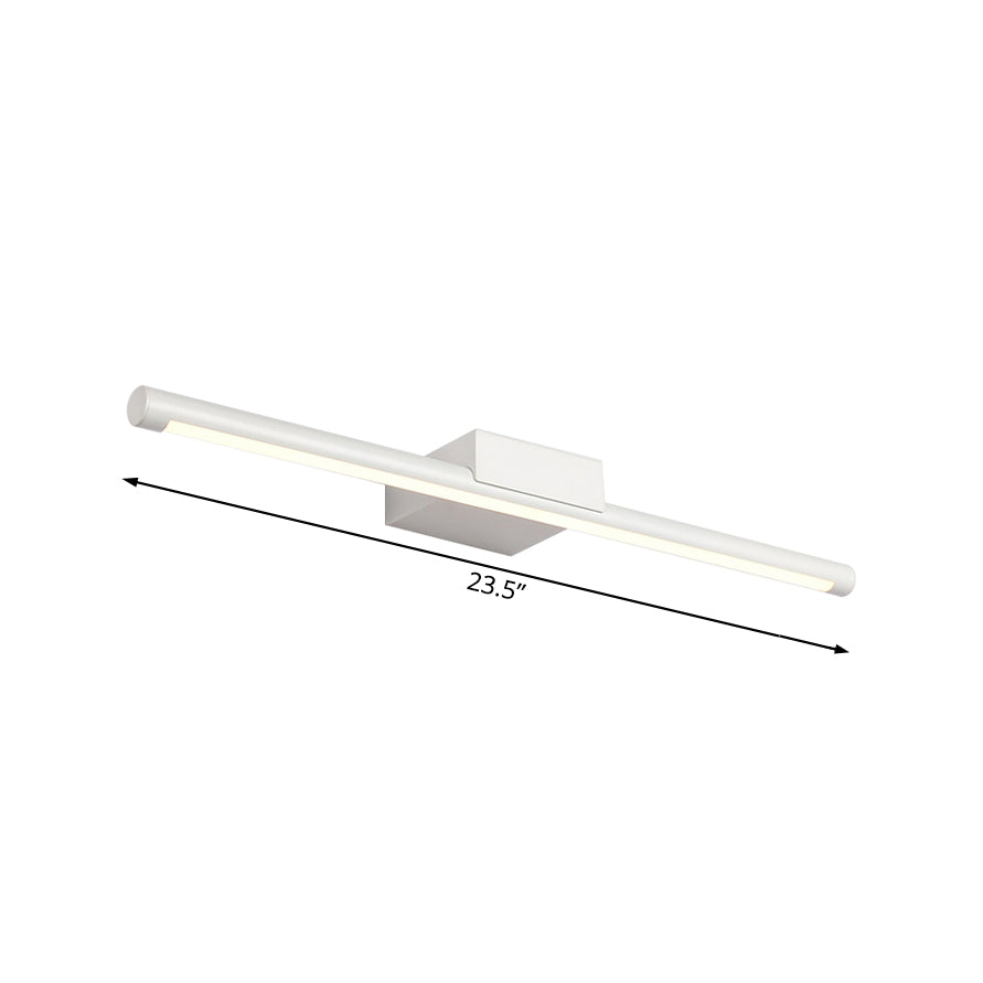 Sleek Led Vanity Lamp With White Acrylic Shade - Warm/White Light 16/19.5 Wide