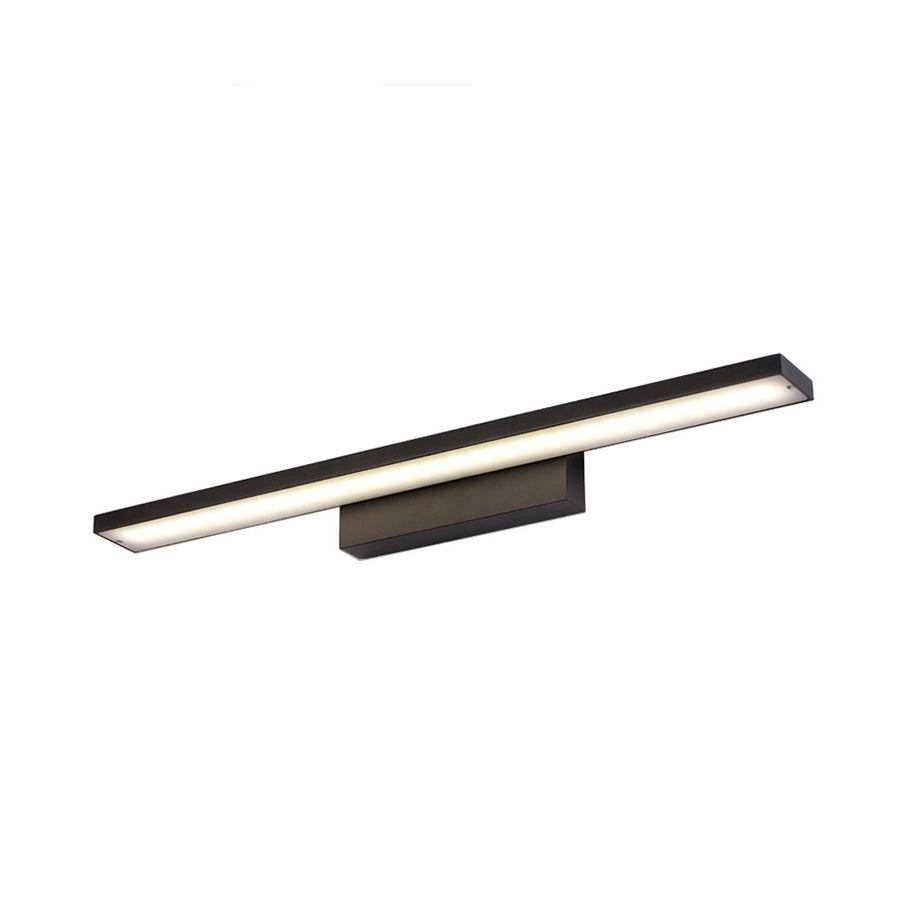 Sleek Black/White Vanity Lamp W/ Rectangular Shade & Led Acrylic Wall Light - 16/23.5 Simplistic