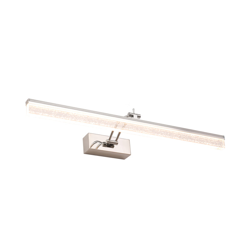 Adjustable Led Vanity Light In Modern Chrome - Acrylic Linear Design Warm/White Option 16/23.5/31.5