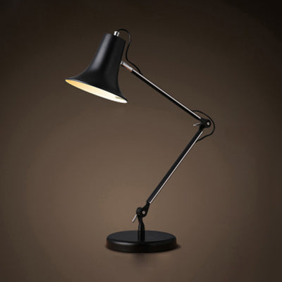 Modern Bell Shaped Desk Lamp With Adjustable Lighting - Stylish Metal 1 Light Black