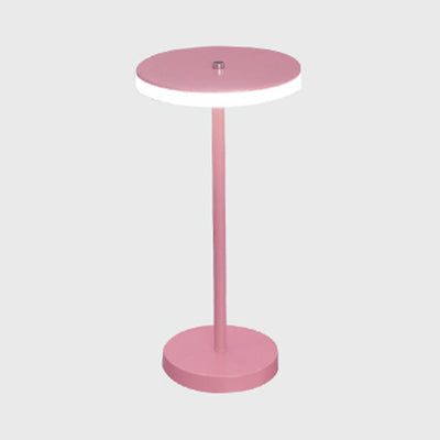 Macaron Style Round Acrylic Led Table Lamp: Blue/Green Ambient Lighting For Living Room In