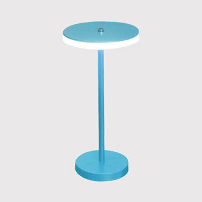 Macaron Style Round Acrylic Led Table Lamp: Blue/Green Ambient Lighting For Living Room In