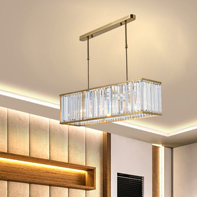 Modern 3-Light Clear Crystal Chandelier For Bedroom And Dining Room