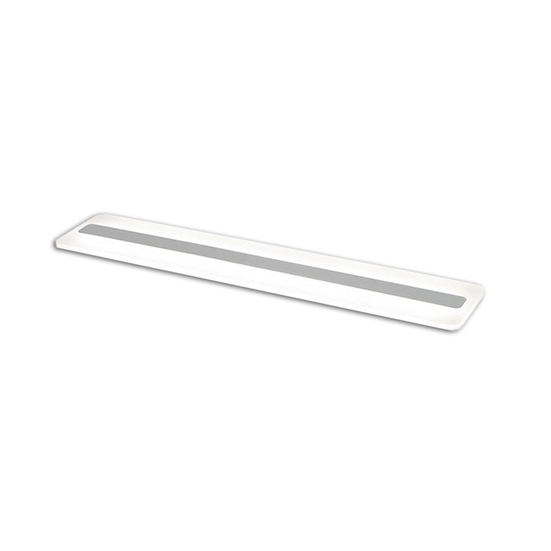 Wide Linear LED Modern Ceiling Light Fixture - 16"/23"/31.5" Flushmount Reception, Acrylic, Warm/White Light