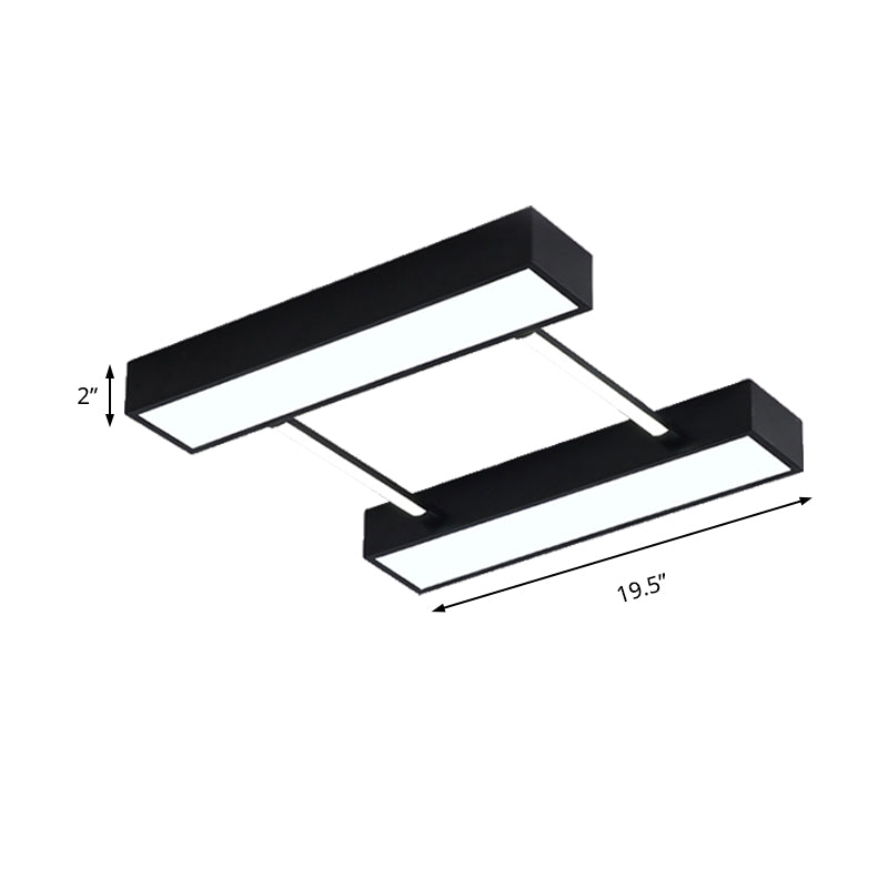 Nordic Metal Flush Mount LED Ceiling Fixture for Bedroom - White/Black, Warm/White Light, Multiple Sizes Available