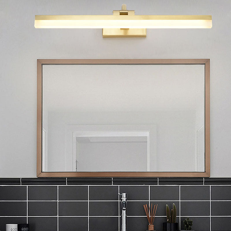 Sleek Led Vanity Lighting With Yellow Acrylic Shade - Wall Mounted Bathroom Lamp 9.5/16 W / 21.5