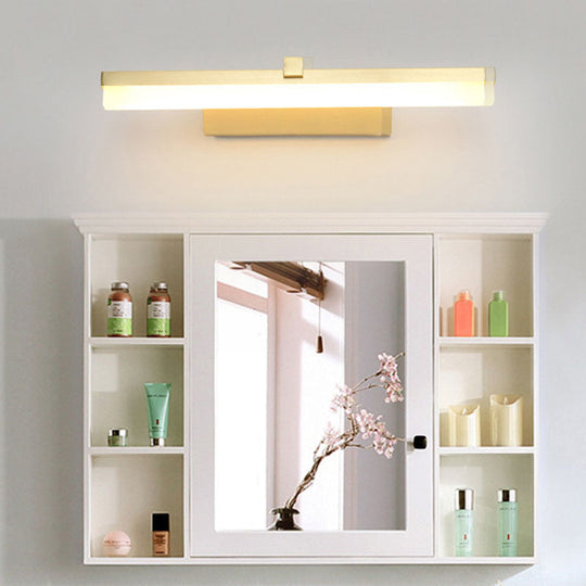 Sleek Led Vanity Lighting With Yellow Acrylic Shade - Wall Mounted Bathroom Lamp 9.5/16 W / 9.5