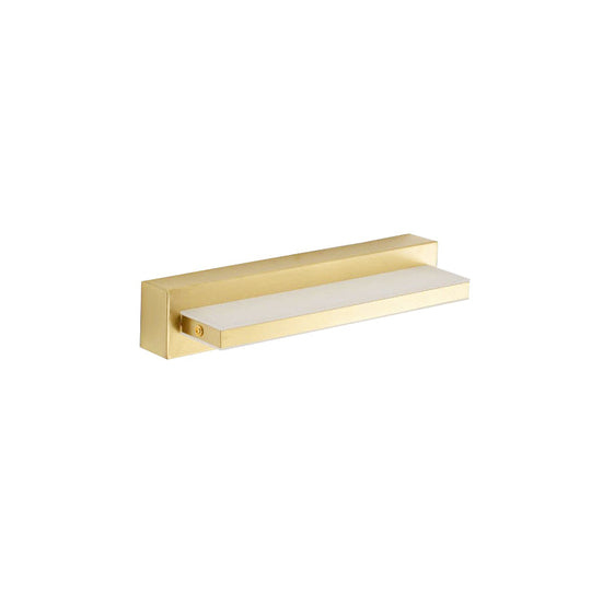 Modern Led Vanity Lighting With Yellow Acrylic Shade - Rectangular Wall Mount Light For Bedroom