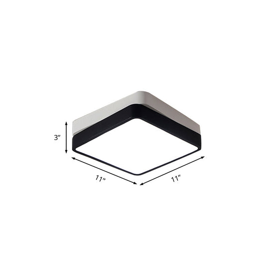 Nordic Metal LED Ceiling Light for Bedroom - Flush Mount, Warm/White, Square/Rectangular Shape, 11"/19"/35.5" Wide