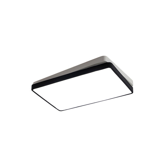 Nordic Metal LED Ceiling Light for Bedroom - Flush Mount, Warm/White, Square/Rectangular Shape, 11"/19"/35.5" Wide