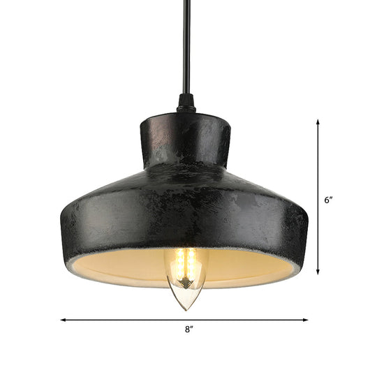 Antique Style Metal Pendant Light Set (Square/Trapezoid) - Adjustable Cord Aged Black Ideal For