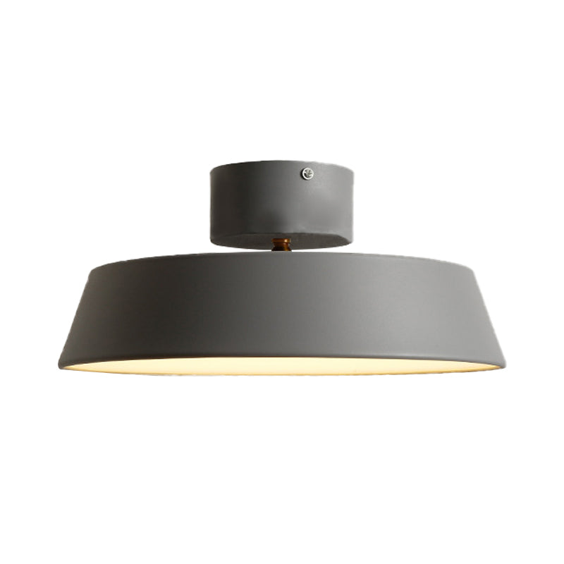 Luminaire de plafond semi-monté moderne pour grange : luminaire rotatif avec diffuseur en acrylique blanc/vert