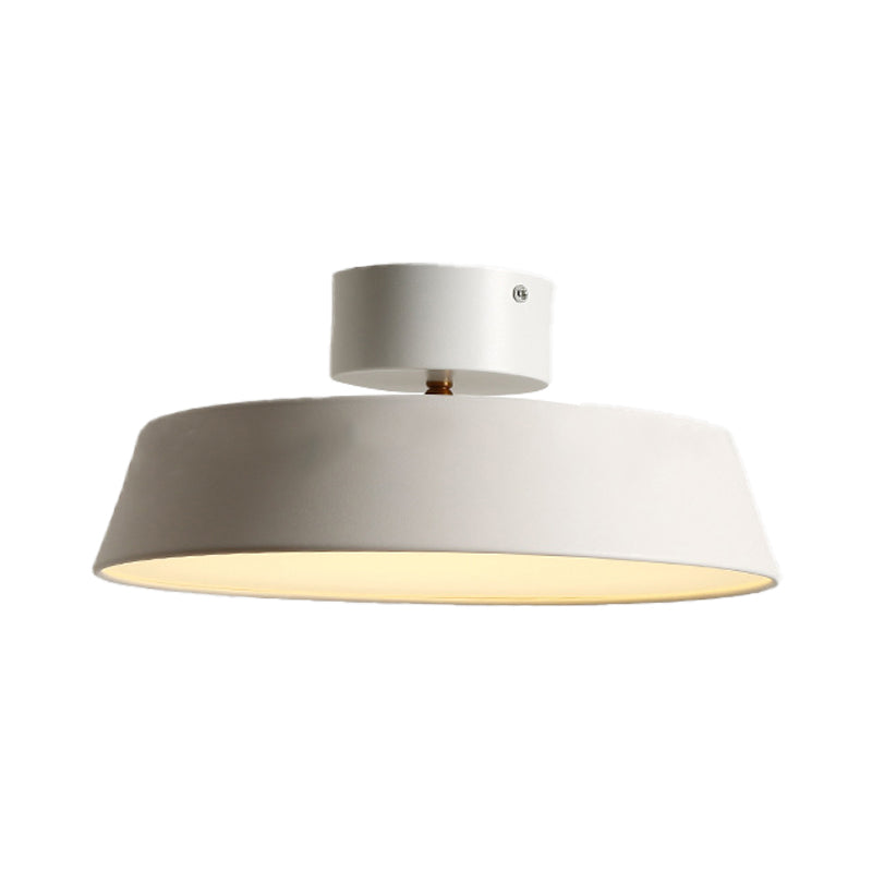 Modern Barn Semi Mount Lighting: Rotatable Ceiling Light Fixture With White/Green Acrylic Diffuser