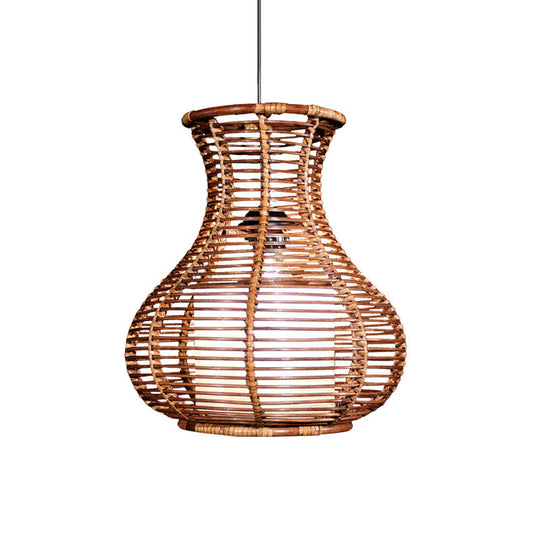 Japanese Rattan Hanging Pendant Light For Restaurant Or Cafe