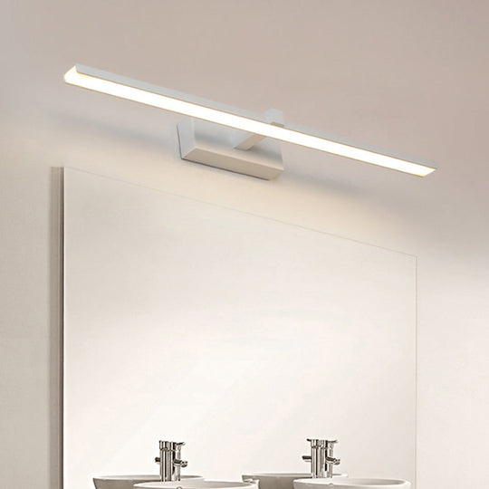 Modern Nordic Led Wall Lamp For Stylish Bathroom Vanity - White/Wood 16/19.5 Wide White / 16