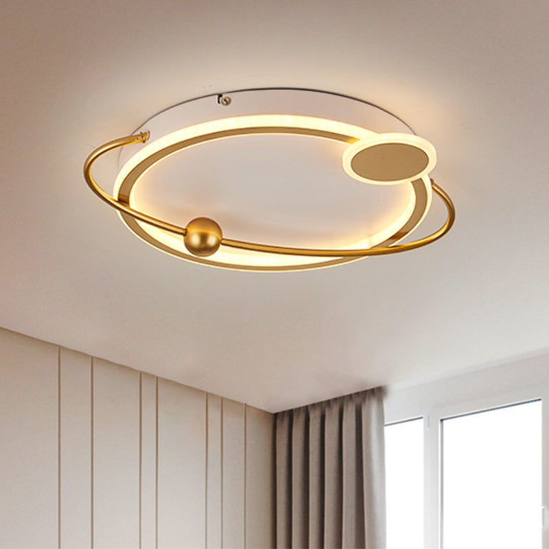 Contemporary Gold/Black Led Flush Ceiling Light Warm/White 19/23.5 Dia

Or

Modern Dia Gold / 19