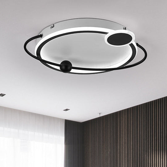 Contemporary Gold/Black LED Flush Ceiling Light, Warm/White Light, 19"/23.5" Dia"

or

"Modern LED Flush Ceiling Light, Gold/Black, Warm/White Light, 19"/23.5" Dia