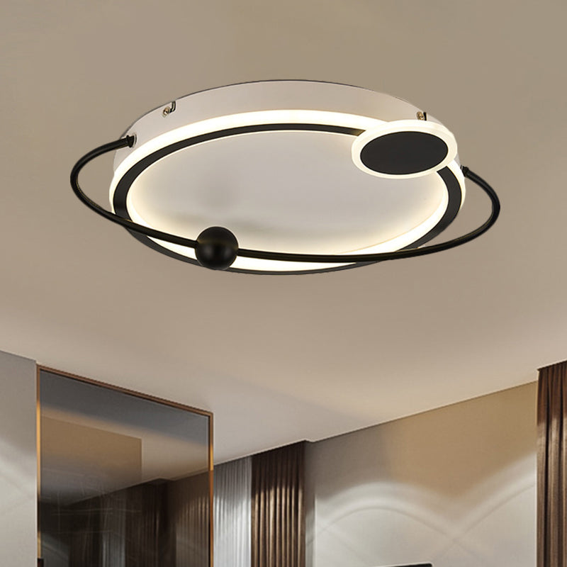 Contemporary Gold/Black LED Flush Ceiling Light, Warm/White Light, 19"/23.5" Dia"

or

"Modern LED Flush Ceiling Light, Gold/Black, Warm/White Light, 19"/23.5" Dia