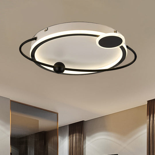 Contemporary Gold/Black LED Flush Ceiling Light, Warm/White Light, 19"/23.5" Dia"

or

"Modern LED Flush Ceiling Light, Gold/Black, Warm/White Light, 19"/23.5" Dia