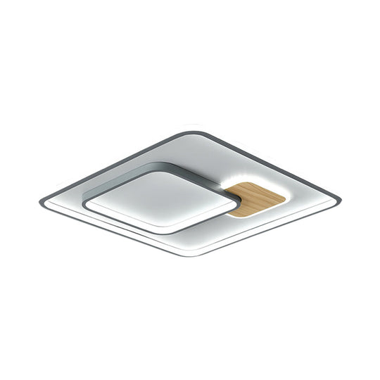 Modern Led Ceiling Light With Metal Shade In Warm/White - 16.5/20.5/35.5 Sizes Available