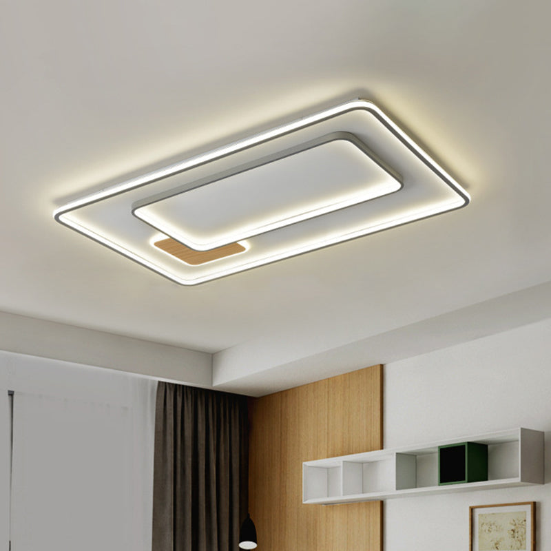 Modern LED Ceiling Light with Metal Shade in Warm/White Light - 16.5"/20.5"/35.5" Sizes Available