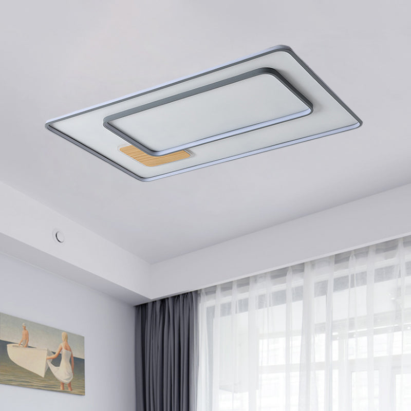 Modern LED Ceiling Light with Metal Shade in Warm/White Light - 16.5"/20.5"/35.5" Sizes Available