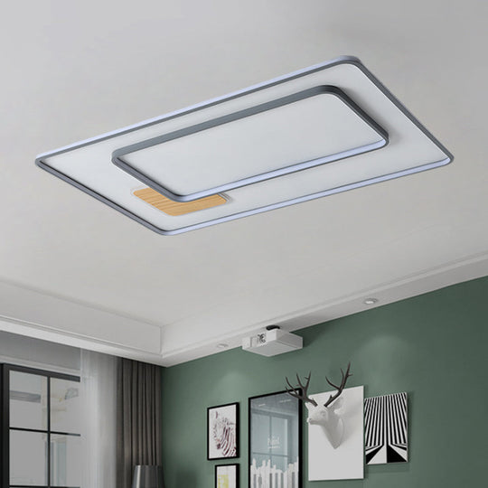 Modern LED Ceiling Light with Metal Shade in Warm/White Light - 16.5"/20.5"/35.5" Sizes Available