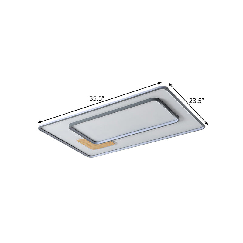 Modern LED Ceiling Light with Metal Shade in Warm/White Light - 16.5"/20.5"/35.5" Sizes Available