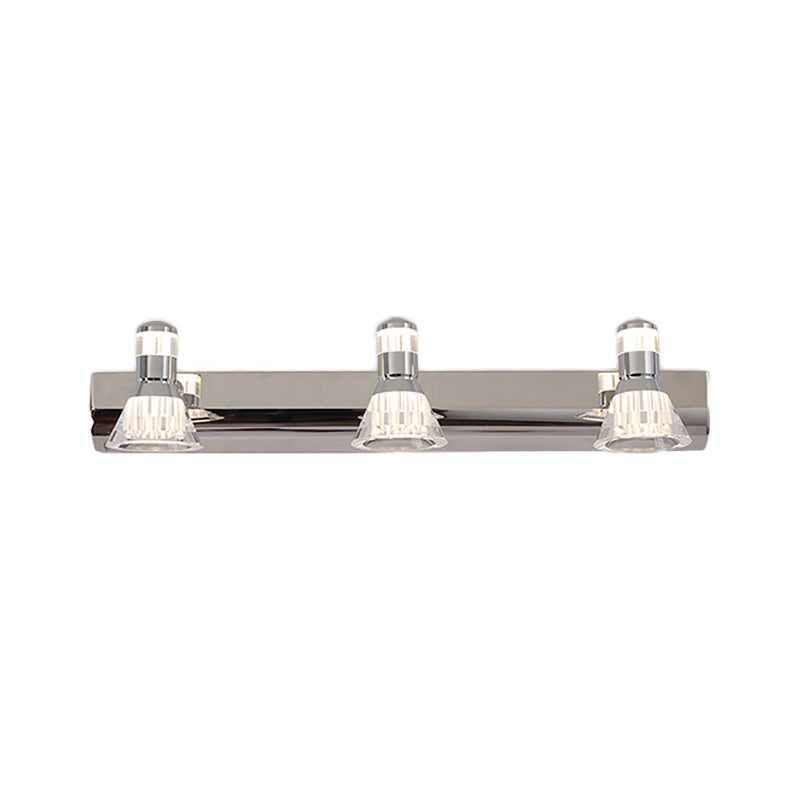 Conic Sconce Light - Contemporary Style Aluminum Vanity Lighting With 2/3/4 Warm/White Lights For