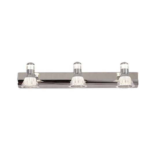 Conic Sconce Light - Contemporary Style Aluminum Vanity Lighting With 2/3/4 Warm/White Lights For