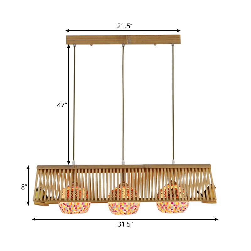 Modern Wood Pendant Light In Roof Shape Beige Hanging Fixture 16/19.5 Width