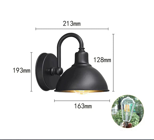 Cross border retro outdoor wall lamp waterproof courtyard lamp outdoor villa balcony exterior wall lamp gate lamp manufacturer spot