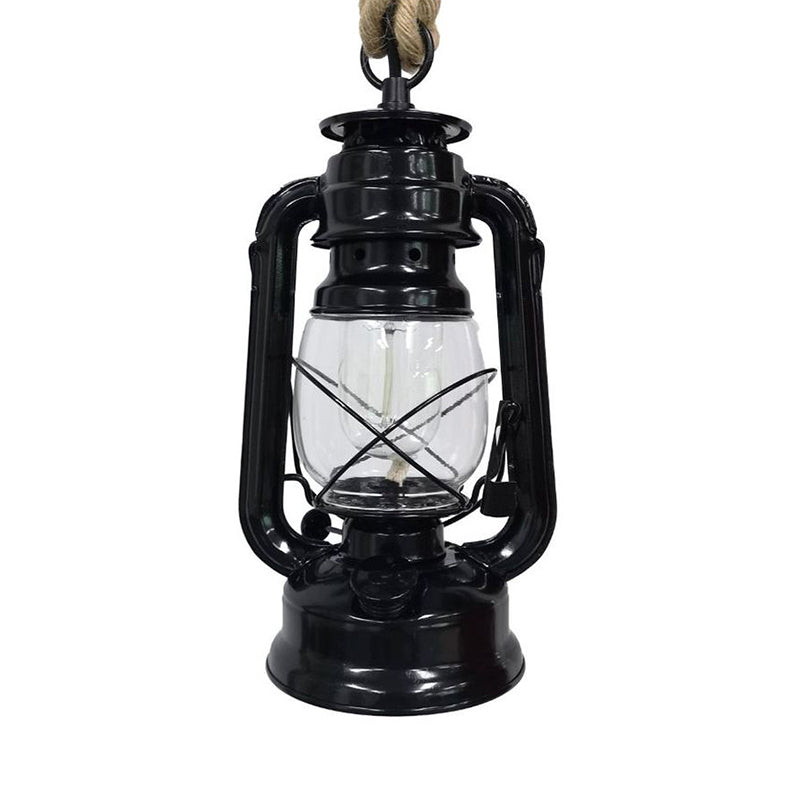 Industrial Pendant Ceiling Light: Black/Bronze/Antique Brass Finish Clear Glass 1 Light Perfect For