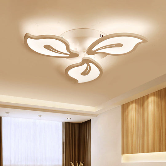 Modern Acrylic Bauhinia Flush Ceiling Light with LED 3/5/9-Light Fixture in Warm/White/Natural