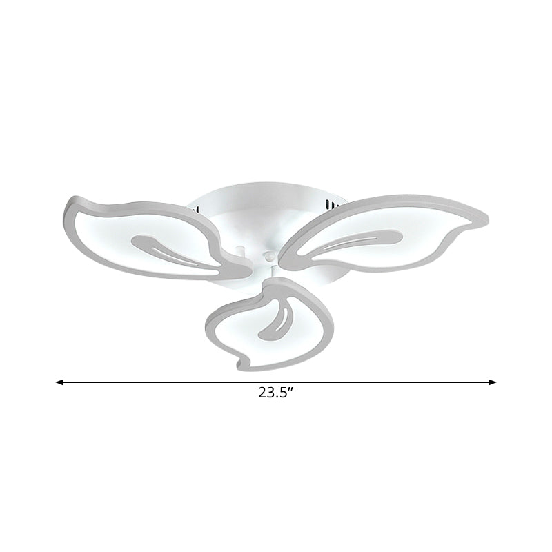 Modern Acrylic Bauhinia Flush Ceiling Light with LED 3/5/9-Light Fixture in Warm/White/Natural