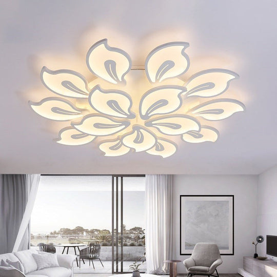 Modern Acrylic Bauhinia Flush Ceiling Light with LED 3/5/9-Light Fixture in Warm/White/Natural