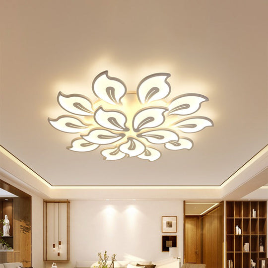 Modern Acrylic Bauhinia Flush Ceiling Light with LED 3/5/9-Light Fixture in Warm/White/Natural