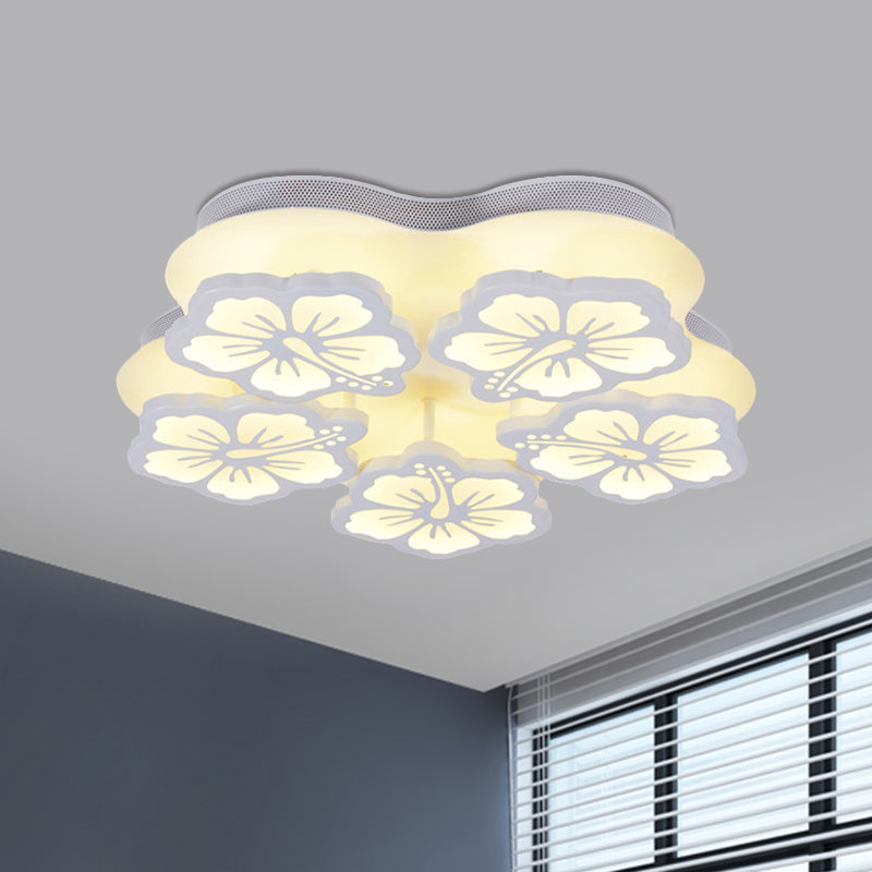 Blossom Acrylic LED Flush Mount Ceiling Light: Simple & Elegant, 5/7/12 Head options in Warm/White/Natural Light