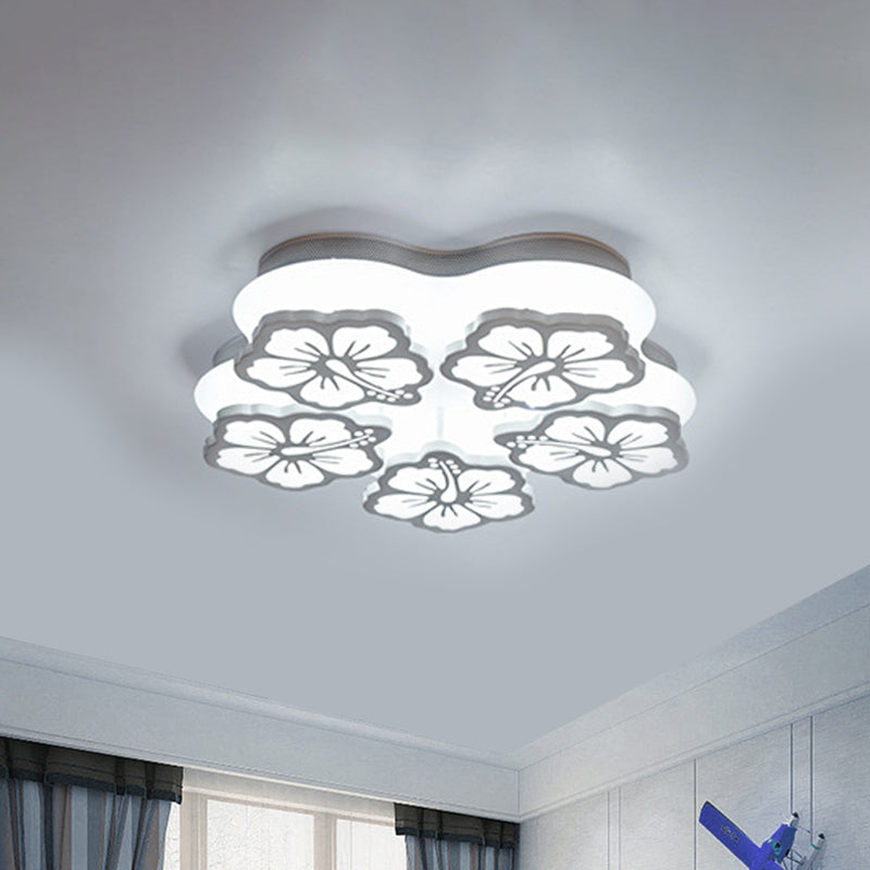 Blossom Acrylic LED Flush Mount Ceiling Light: Simple & Elegant, 5/7/12 Head options in Warm/White/Natural Light