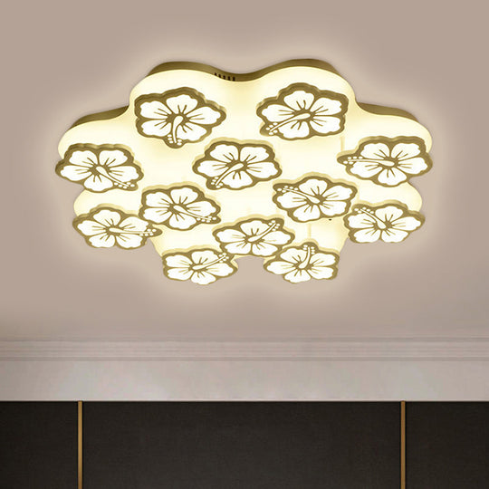 Blossom Acrylic LED Flush Mount Ceiling Light: Simple & Elegant, 5/7/12 Head options in Warm/White/Natural Light