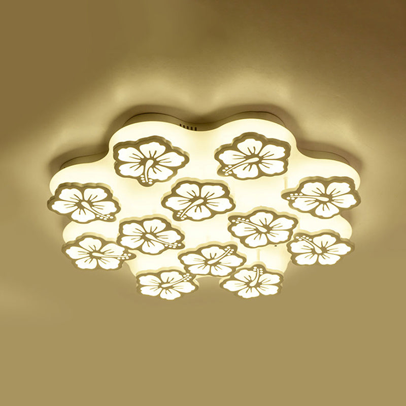 Blossom Acrylic LED Flush Mount Ceiling Light: Simple & Elegant, 5/7/12 Head options in Warm/White/Natural Light