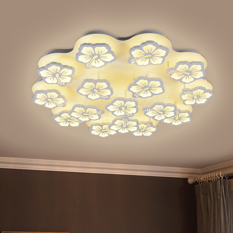 Blossom Acrylic LED Flush Mount Ceiling Light: Simple & Elegant, 5/7/12 Head options in Warm/White/Natural Light