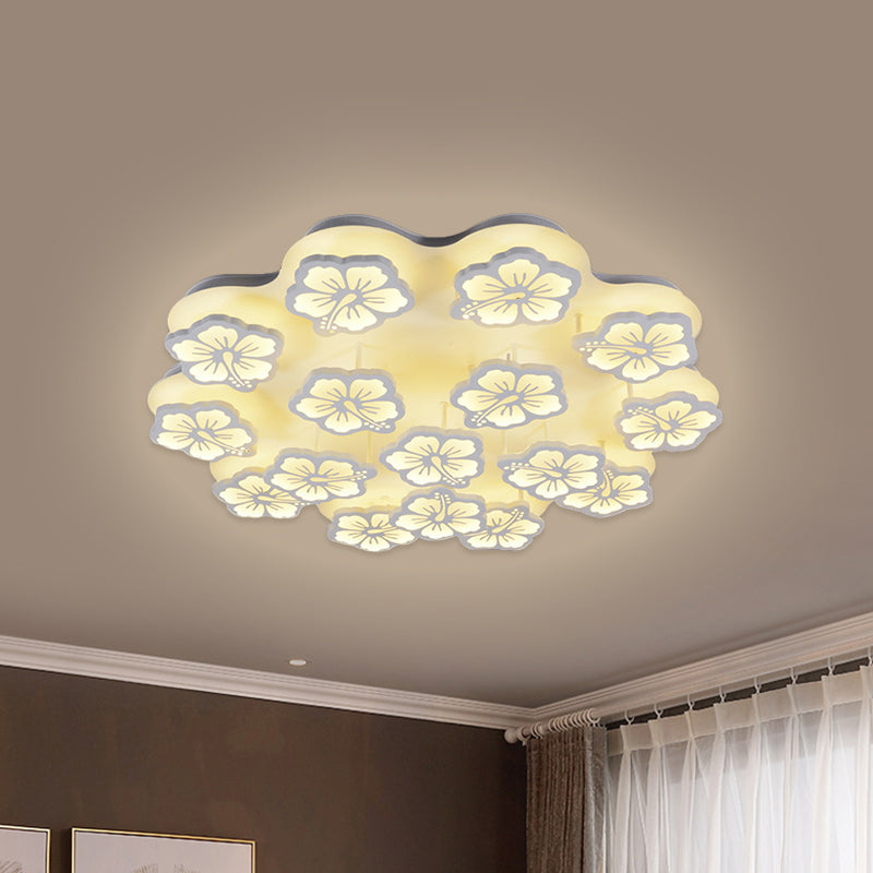 Blossom Acrylic LED Flush Mount Ceiling Light: Simple & Elegant, 5/7/12 Head options in Warm/White/Natural Light